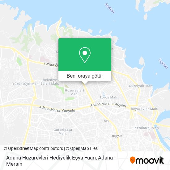 Adana Huzurevleri Hediyelik Eşya Fuarı harita