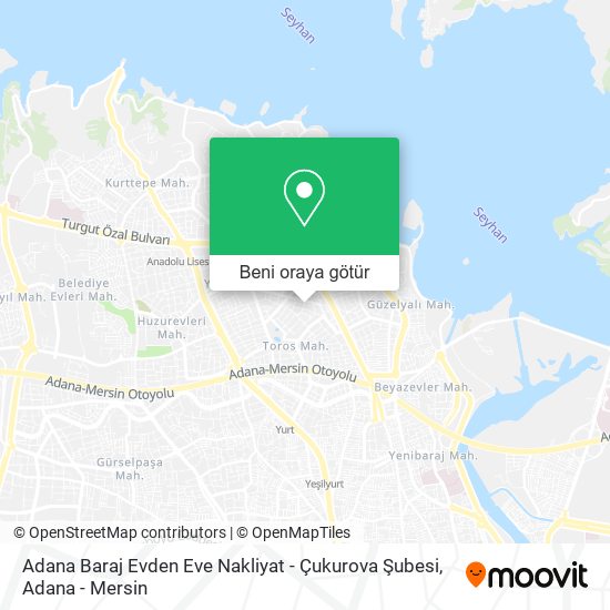 Adana Baraj Evden Eve Nakliyat - Çukurova Şubesi harita