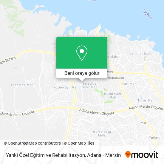 Yanki Özel Eğitim ve Rehabilitasyon harita