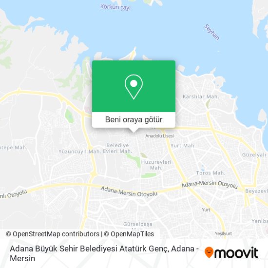 Adana Büyük Sehir Belediyesi Atatürk Genç harita