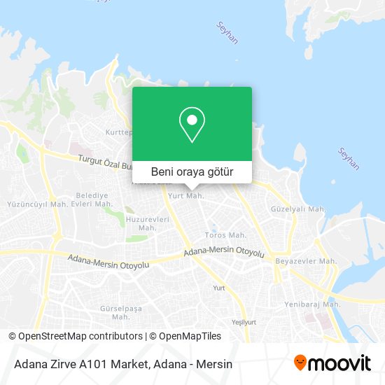 Adana Zirve A101 Market harita