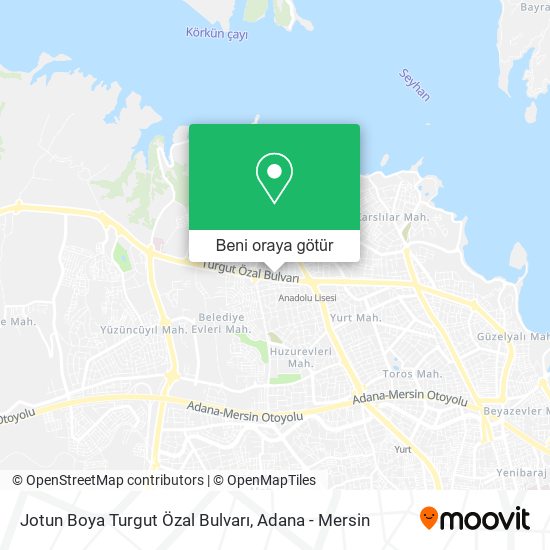 Jotun Boya Turgut Özal Bulvarı harita