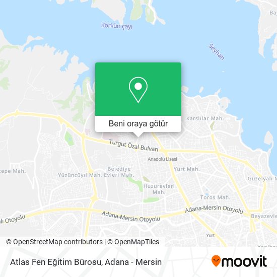 Atlas Fen Eğitim Bürosu harita