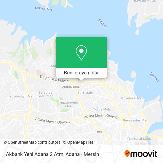 Akbank Yeni Adana 2 Atm harita