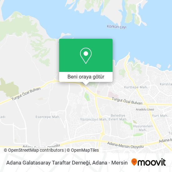 Adana Galatasaray Taraftar Derneği harita