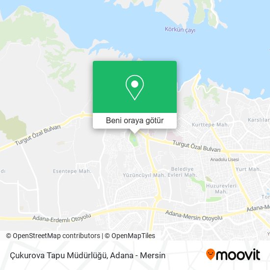 Çukurova Tapu Müdürlüğü harita