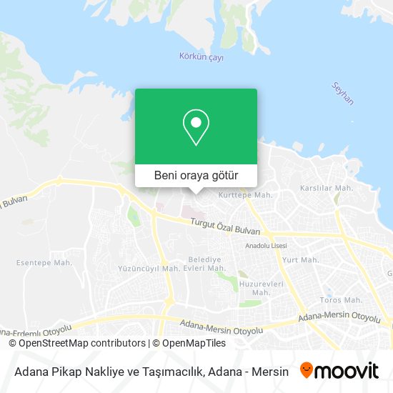 Adana Pikap Nakliye ve Taşımacılık harita