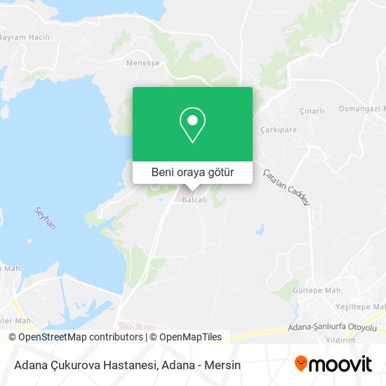 Adana Çukurova Hastanesi harita