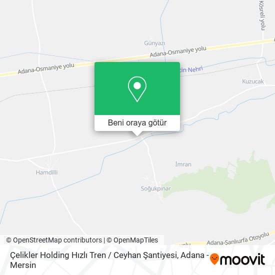 Çelikler Holding Hızlı Tren / Ceyhan Şantiyesi harita