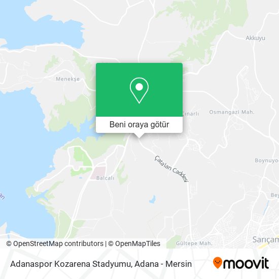 Adanaspor Kozarena Stadyumu harita