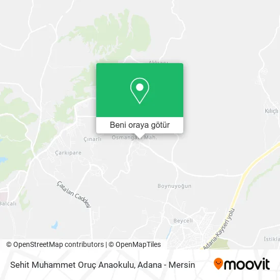 Sehit Muhammet Oruç Anaokulu harita