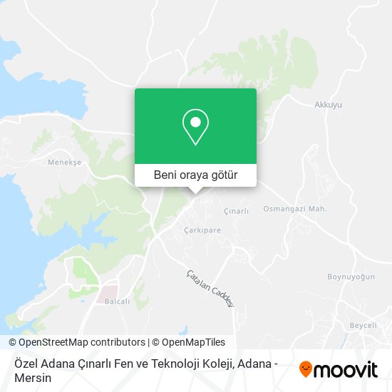 Özel Adana Çınarlı Fen ve Teknoloji Koleji harita