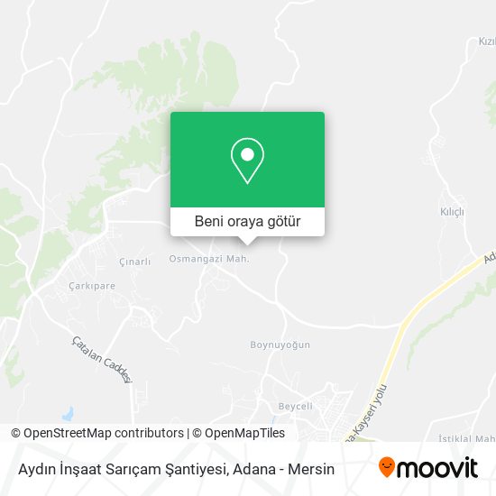 Aydın İnşaat Sarıçam Şantiyesi harita