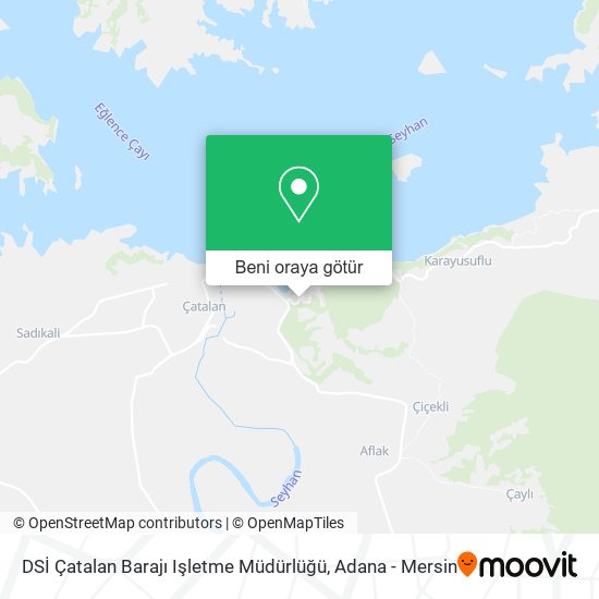 DSİ Çatalan Barajı Işletme Müdürlüğü harita