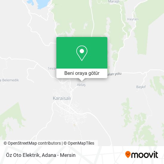 Öz Oto Elektrik harita