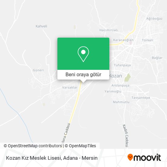 Kozan Kız Meslek Lisesi harita