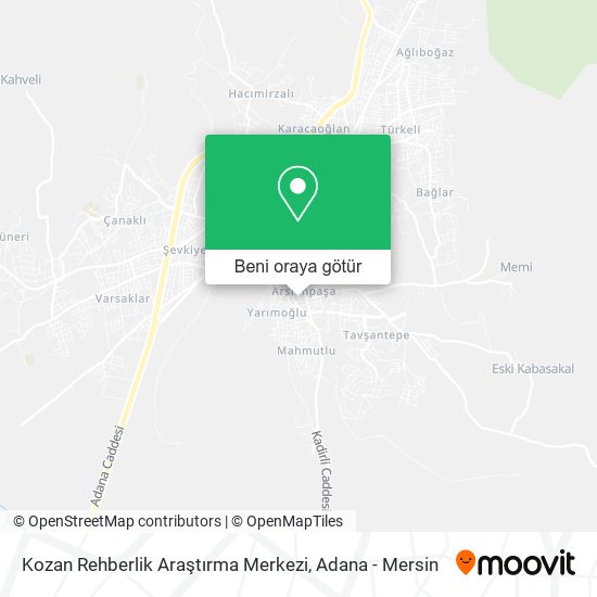 Kozan Rehberlik Araştırma Merkezi harita