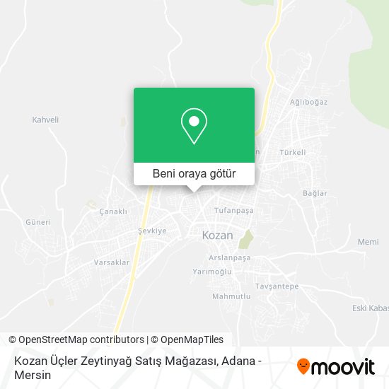 Kozan Üçler Zeytinyağ Satış Mağazası harita
