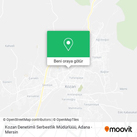 Kozan Denetimli Serbestlik Müdürlüüü harita
