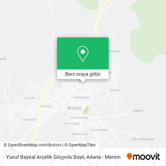 Yusuf Baysal Arçelik Göçyolu Bayii harita