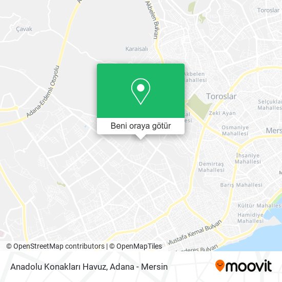 Anadolu Konakları Havuz harita