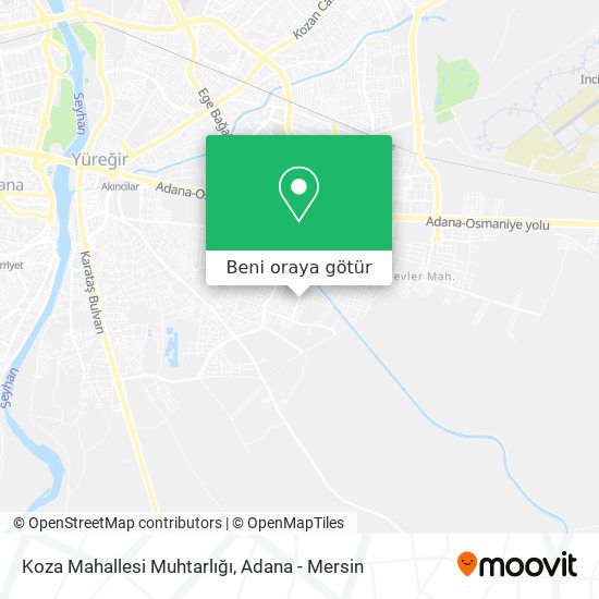 Koza Mahallesi Muhtarlığı harita