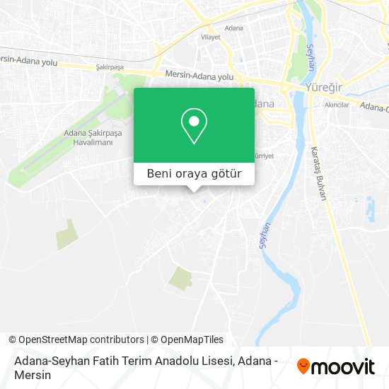 Adana-Seyhan Fatih Terim Anadolu Lisesi harita
