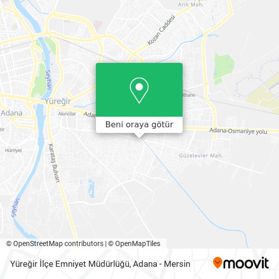 Yüreğir İlçe Emniyet Müdürlüğü harita