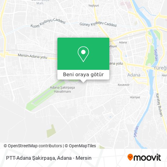 PTT-Adana Şakirpaşa harita