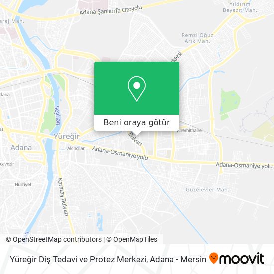 Yüreğir Diş Tedavi ve Protez Merkezi harita