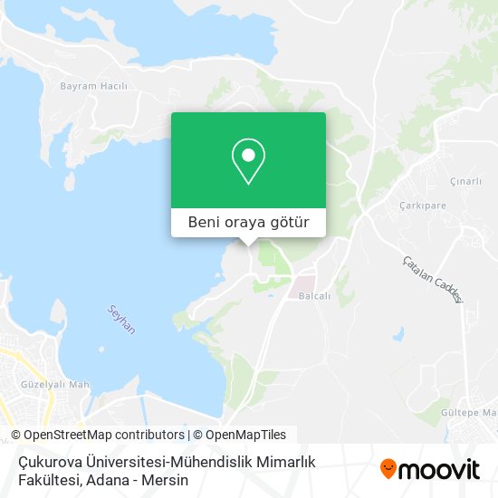 Çukurova Üniversitesi-Mühendislik Mimarlık Fakültesi harita
