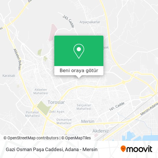 Gazi Osman Paşa Caddesi harita