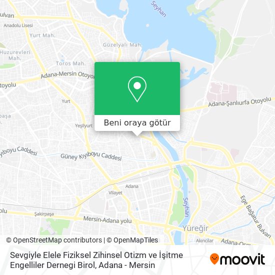 Sevgiyle Elele Fiziksel Zihinsel Otizm ve İşitme Engelliler Dernegi Birol harita