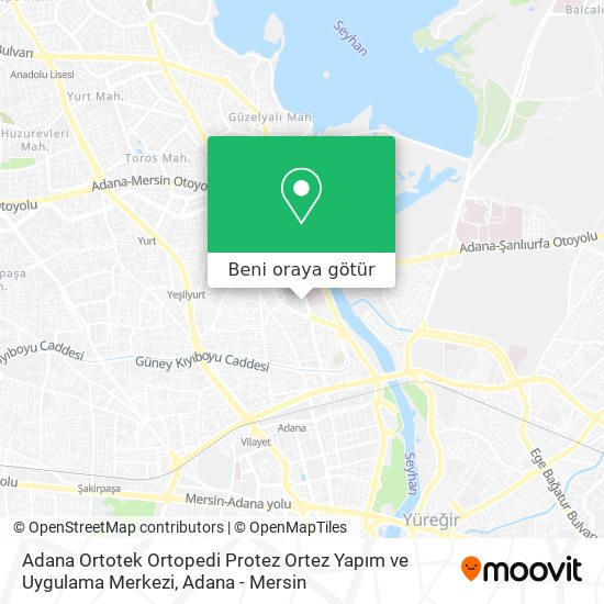 Adana Ortotek Ortopedi Protez Ortez Yapım ve Uygulama Merkezi harita