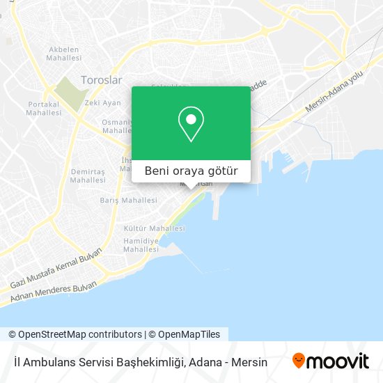 İl Ambulans Servisi Başhekimliği harita