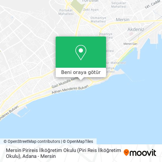 Mersin Pirireis İlköğretim Okulu (Piri Reis İlköğretim Okulu) harita
