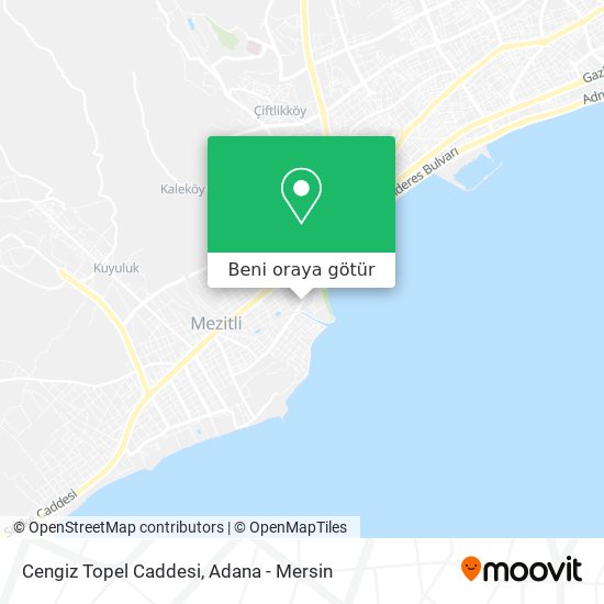 Cengiz Topel Caddesi harita