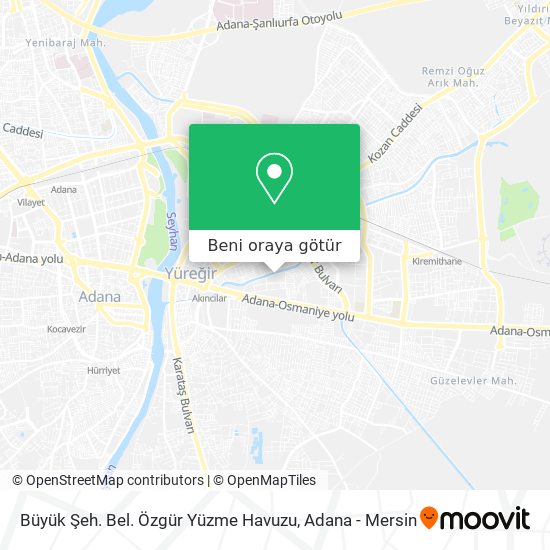 Büyük Şeh. Bel. Özgür Yüzme Havuzu harita