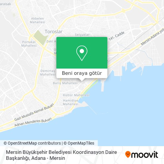 Mersin Büyükşehir Belediyesi Koordinasyon Daire Başkanlığı harita