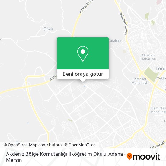 Akdeniz Bölge Komutanlığı İlköğretim Okulu harita