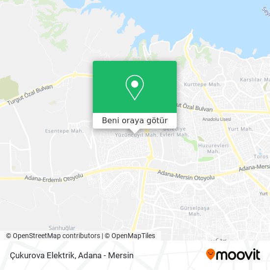 Çukurova Elektrik harita