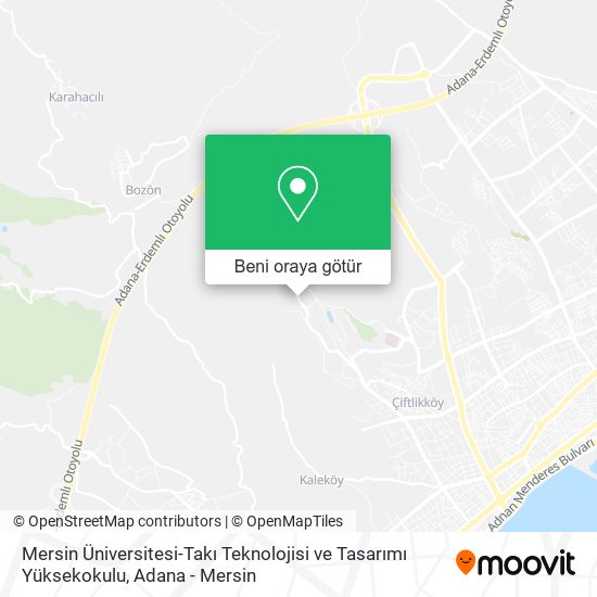 Mersin Üniversitesi-Takı Teknolojisi ve Tasarımı Yüksekokulu harita