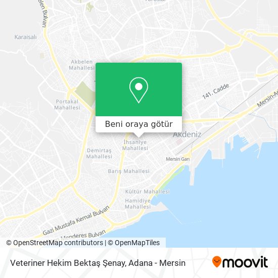 Veteriner Hekim Bektaş Şenay harita