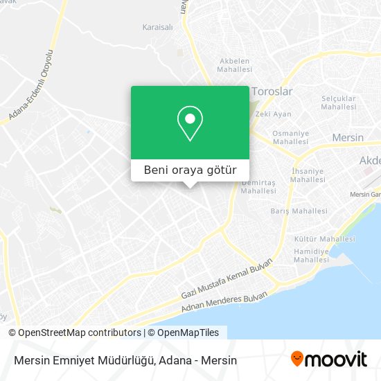 Mersin Emniyet Müdürlüğü harita