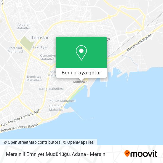 Mersin İl Emniyet Müdürlüğü harita