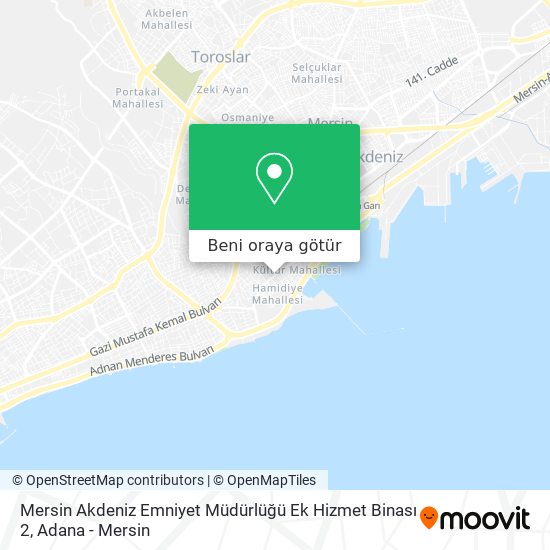 Mersin Akdeniz Emniyet Müdürlüğü Ek Hizmet Binası 2 harita