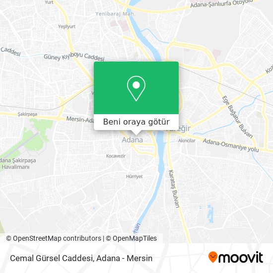 Cemal Gürsel Caddesi harita