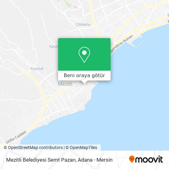 Mezitli Belediyesi Semt Pazarı harita