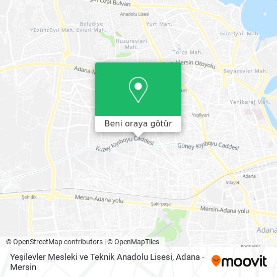 Yeşilevler Mesleki ve Teknik Anadolu Lisesi harita