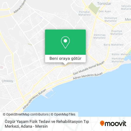 Özgür Yaşam Fizik Tedavi ve Rehabilitasyon Tıp Merkezi harita